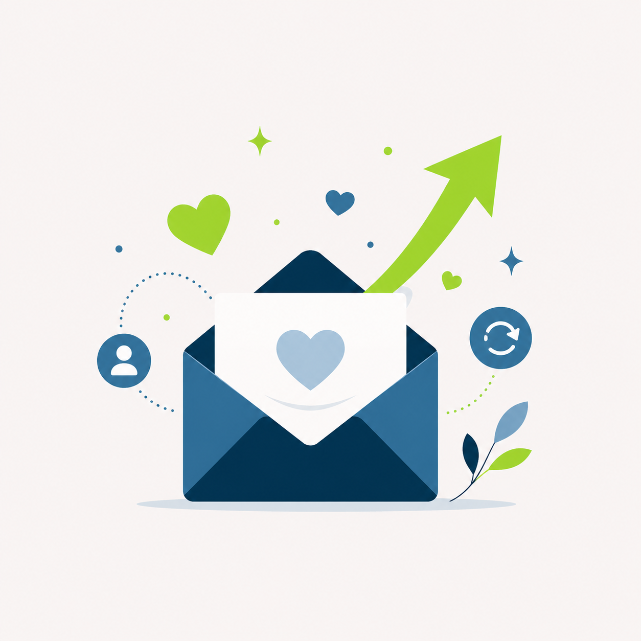 Illustrazione di una newsletter che genera crescita e fidelizzazione dei clienti